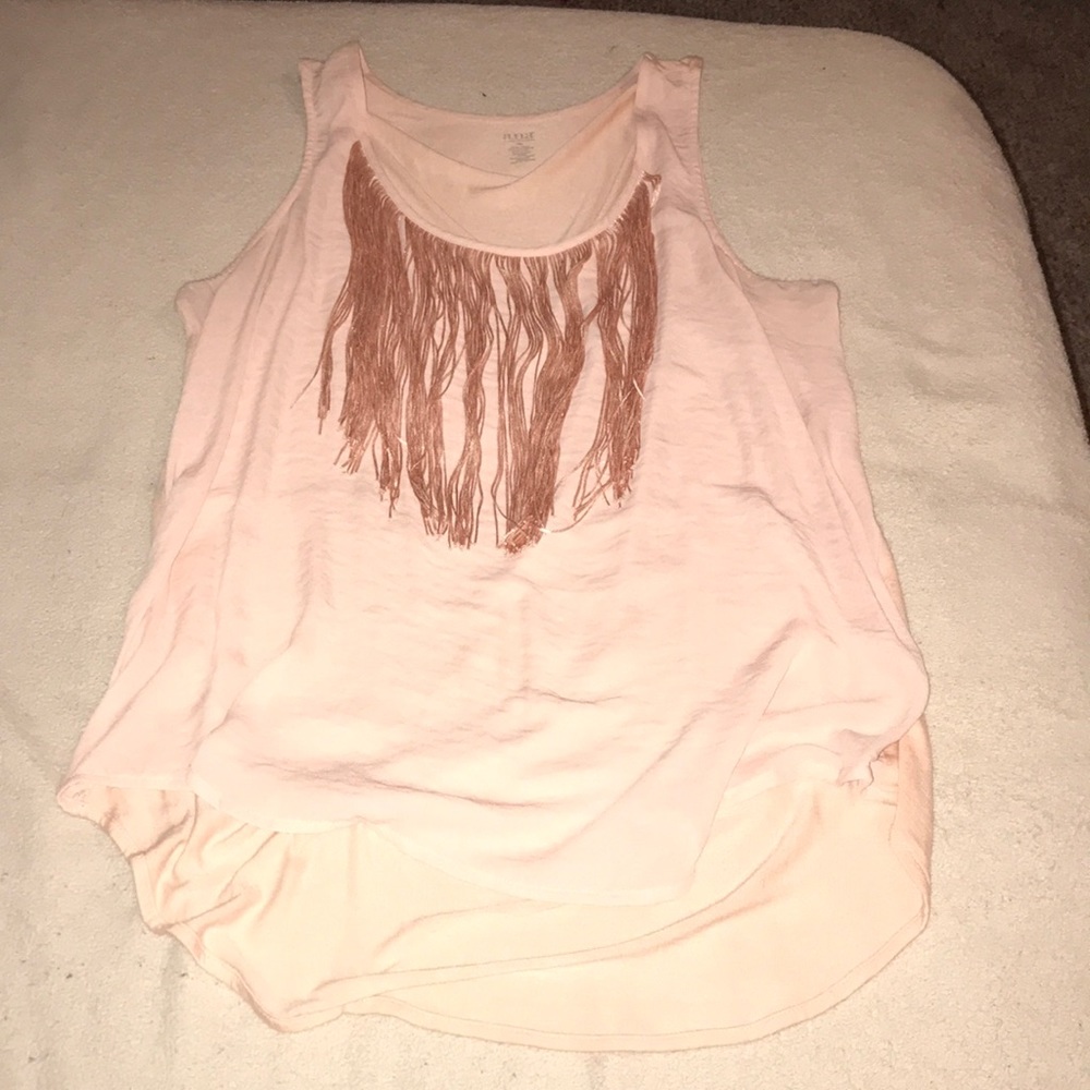 PINK FRINGE BLOUSE